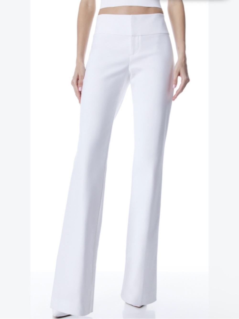 Alice + Olivia White Bootcut Pant